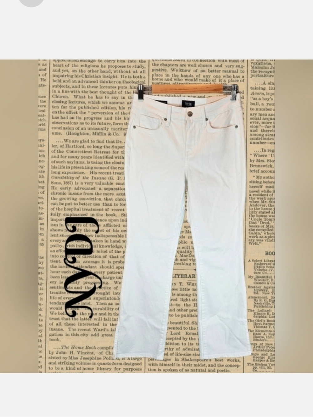 NYDJ Barbara Bootcut White Denim Jeans Sz 4 Lift & Tuck Technology Stretch - Picture 15 of 15